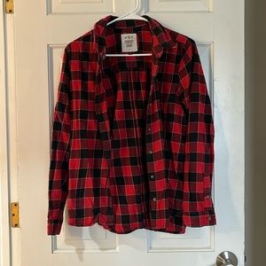SO buffalo plaid flannel button up